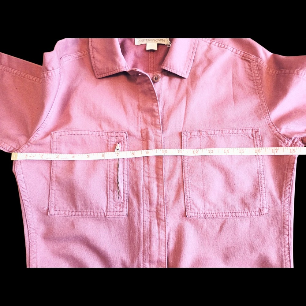 Outerknown‎ NWT Station Jumpsuit XS Dusty Pink Rose Organic Cotton Linen - Picture 8 of 13